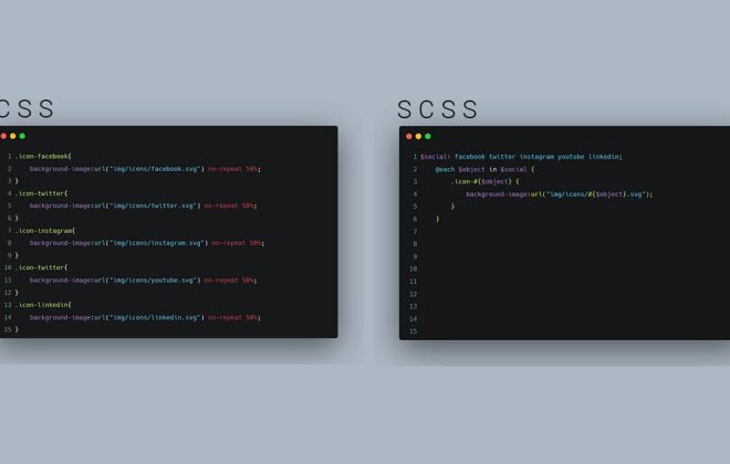 SASS ve SCSS ile each kullanımı